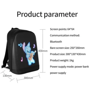 Remote Control the signals turn function for bycicle Smart Led Mesh Pix Backpack LED Display Advertising Light Outdoor Climb bag - Image 5
