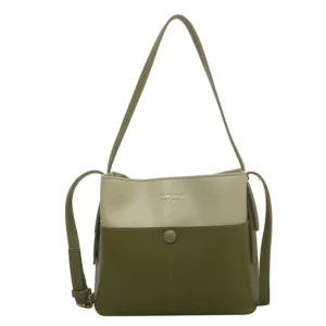 Korean Large Capacity Contrast Color Bucket Bag for Women 2023 New Spring Autumn Crossbody Shoulder Bags Chic Commute Totes - Image 5