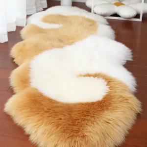 Luxury Soft Sheepskin Rug Chair Seat Mat Pad Wool Plush Sheep Skin Fur Plain Fluffy Bedside Area Rugs for Home Decor - Image 3