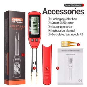 GN701 Smart SMD Tester Smart SMD Tester Multimeter Capacitance Resistance Diode Capacitor Test Pen LCD Display 3000 Counts Test - Image 6