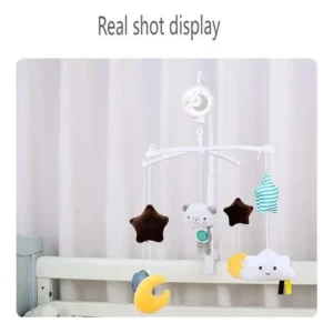 Baby Crib Mobile Bed Bell Rattle Toys 360° Carousel Bracket Stuffed Plush Animals Toys Coax a Newborn Baby Bed Bell Hanging Toys - Image 4