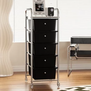 Warming Multi Solid Color Drawer Universal Wheel Storage Cabinet Clothing And Cosmetics Storage Box Household Storage Cabinet - Image 2