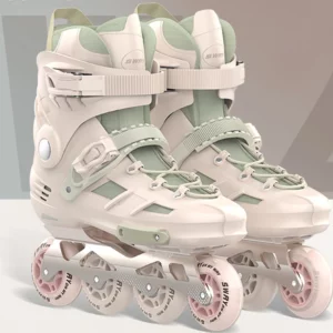 Professional Adults Inline Roller Skate Shoes For Women Men Sneakers With Flashing 4 Wheels Skates Outdoor Racing Speed Skating - Image 3