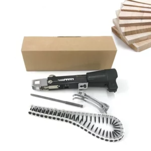 1PC Automatic Screw Spike Chain Nail Gun Adapter Screw Gun for Electric Drill Woodworking Tool Cordless Power Drill Attachment - Image 5
