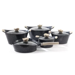 Custom 15 Piece Ceramic Non-Stick Coating Induction Bottom Sauce Pan / Soup Pot /Deep Fry Pan Cookware Set - Image 5