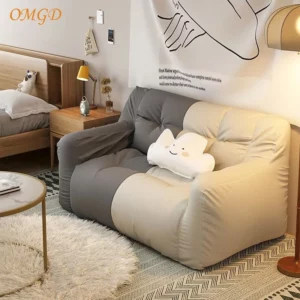 OMGD Lazy Person Sofa Can Lie And Sleep Bedroom Chaise Lounge Ins Wind Balcony Small Sofa Single Net Red Tatami Soft Sofa - Image 2