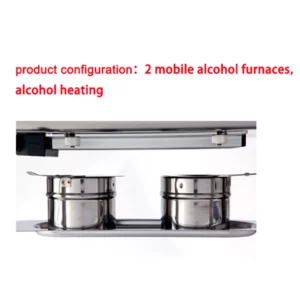 Stainless steel silver golden colour luxury server chafer food warmer buffet equipment set catering chaffing dish stove - Image 5