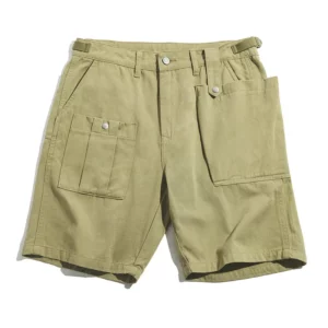 Maden Vintage Big Pocket Cargo Shorts Men's Amekaji Casual P37 Short Pants Summer Plain 100% Cotton Tactical Shorts - Image 5