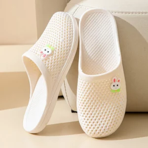 2024 Summer Ladies Sandals Flat Closed Toe Slippers Women Soft Bottom Non-Slip Indoor and Outdoor Casual Bathroom Slippers - Image 5