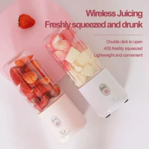 Zai Xiao 500Ml Portable Blender 6 Blades Usb Rechargeable Fresh Fruit Juice Mixer Electric Shake Cup Cute Blender Smoothie Ice C - Image 2