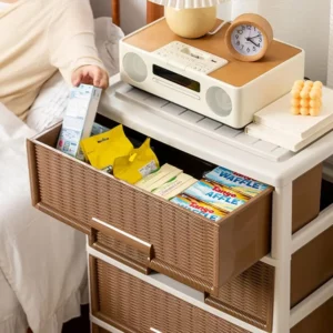 Drawer Style Storage Box Stackable Storage Container Home Cabinet Bedside Table Household Storage Organizer For Clothing Books - Image 3