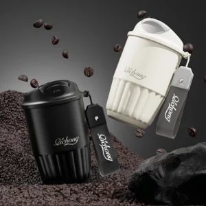 410ml Ceramic Liner Thermos Coffee Cup Double Wall Stainless Steel Vacuum Insulated Thermos For Coffee Thermal Mug Tumbler Gift - Image 1