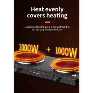 Multi Functional Household Kitchen Dual Pot Electric Stove2000W Dual Stove Adjustable Temperature Cooking Stove Portable Kitchen - Image 4
