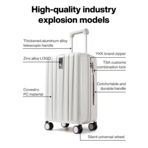 Best Spinner Luggage Suitcase PC Trolley Case Travel Bag Rolling Wheel Carry-On Boarding Men Women Luggage Trip Journey H80002 - Image 5