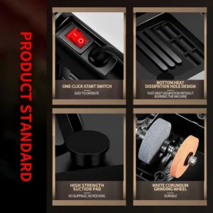 Electric Knife Sharpener Multi-function Automatic Cut Sharpener For Slotted screwdrivers Scissors Knives Electric Fast Sharpener - Image 4