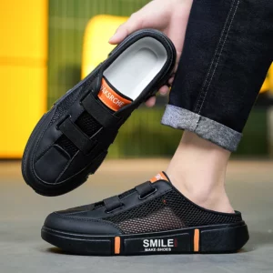 Summer Mesh Comfortable Men's Slipper Soft Sole Slides Outdoor Walking Beach Sneakers Men Flip Flops Sandalias Hombre Pantuflas - Image 6
