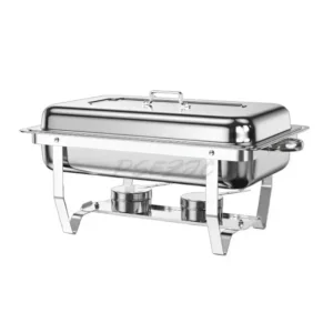 Silver Stainless Steel Buffet Stove Alcohol Heating Hotel Restaurant Banquet Insulated Hot Pot Multi-purpose Serving Plate - Image 2