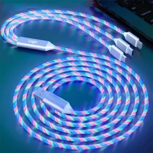 NNBILI Glowing LED Light USB 3 IN 1 cable Phone Fast Charging Charger Luminous Type C Cable For Xiaomi iPhone Phone Accessories - Image 3