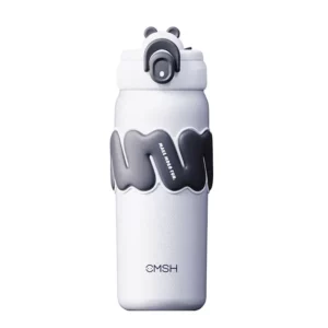 460ML Adorable Bear Sports Thermos Cup Travel Straw Vacuum Flask Cup Double Drinking Outdoor Water Bottle Mug Fashion Coffee Cup - Image 6