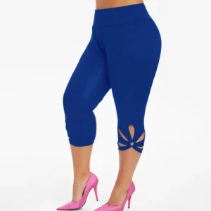 Women's Plus-Size Stretch Essential Legging Summer Elastic Waist Seamless Casual Leggings Short Pants Capri Leggins Mujer - Image 6