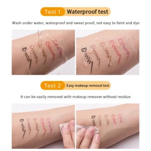 Waterproof Eyeliner Pen Smooth Matte Black Brown Gel Eye Liner Pen Quick-drying Long Lasting Pencil Not Blooming Eye Makeup - Image 4