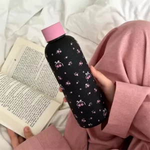 Kawaii Cherry Stainless Steel Thermos Bottle 500ml Tumbler Coffee Cup Cool Korean Travel Insulated Flask Thermal Water Bottle - Image 1