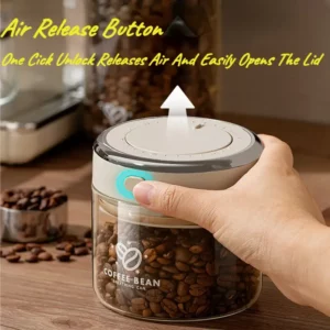 500/1100/1700 Coffee Beans Vacuum Sealed Tank Glass Food Storage Jars with CO2 Valve Household Moisture-proof Airtight Container - Image 4