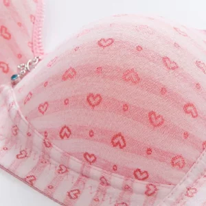 Push Up Bras for Women Large Size Underwear C D Bra Woman Wireless Bralette Ladies Large Push Bra Love Heart Printed Bras - Image 3