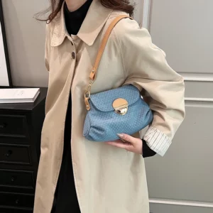 Luxury Designer Jean Bag Women Denim Underarm Shopper Purse 2024 New Brand Women's Handbag Leather Shoulder Crossbody Bag - Image 4