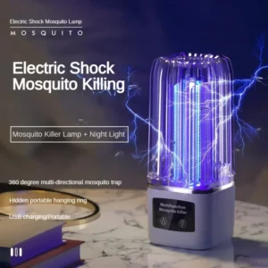 Electric Shock Mosquito Killer Lamp USB Rechargeable Insect Trap UV Light Indoor Bedroom Night Light Outdoor Portable Bug Zapper - Image 2