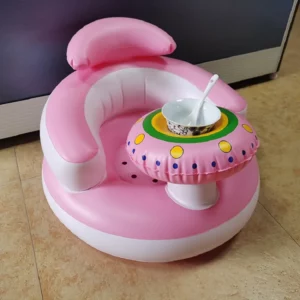 Baby Inflatable Seat for Babies 3-36 Month Built in Air Pump Infant Back Support Sofa Toddler Chair for SittingUp Baby Bath Seat - Image 2