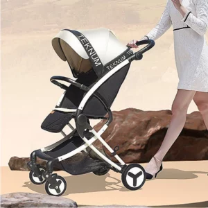 High-view Travel Baby Stroller Lightweight Foldable Baby Stroller Portable Four-wheel Baby Stroller Adjustable handlebars - Image 5
