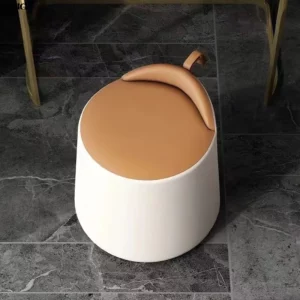 GUIG Modern Light Luxury Home Bedroom Rotating Makeup Stool Girls' Dressing Stool Simple Dressing Table Stool Round Stool - Image 4