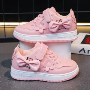 Children Flower Boat Shoes Girl Cute Bow Princess Sneakers Spring and Autumn Kids Casual Running Sport Casual Shoes - Image 4