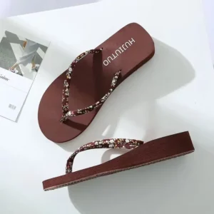 Flip Flops Women Summer Outside Flat Bottomed Beach Shoes Sandals Shoes for Women Slippers Slipper Sandal Low (1cm-3cm) EVA - Image 1