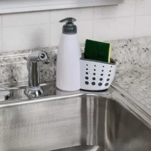 Multifunction Liquid Dispenser Home Detergent Storage Box Sponge Drain Rack Container Drainboard Soap Dish Organizer 2 In 1 - Image 6