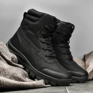 Men's Waterproof Leather Hiking Work Boots Man sneakers Non-Slip Lightweight Breathable Non-Slip Desert Boots shoes for men - Image 4