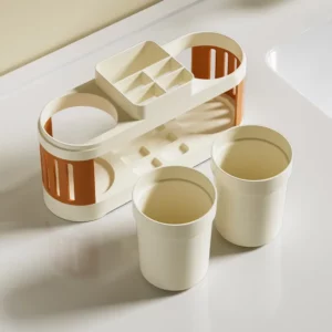 New Bathroom Toothbrush Toothpaste Shelf Simple Advanced All-in-one Toothbrush Mouthwash Cup Bathroom Wash Set Cup Holder - Image 5