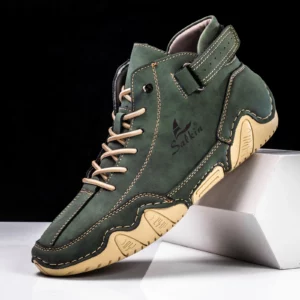 New 2024 Handmade Men Boots Design Sneakers Man Outdoor Casual Leather Men Shoes Ankle Boots Breathable Hot Sale - Image 6