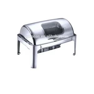 Stainless steel silver golden colour luxury server chafer food warmer buffet equipment set catering chaffing dish stove - Image 6