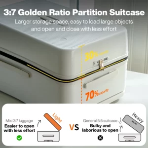 Mixi Large-Capacity Suitcase Trolley Case 26inch Checked in Hardside Rolling Wheels Luggage Wide Handle Travel Suitcases M9276DH - Image 4