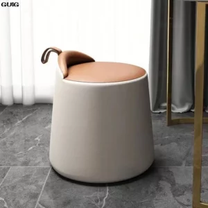 GUIG Modern Light Luxury Home Bedroom Rotating Makeup Stool Girls' Dressing Stool Simple Dressing Table Stool Round Stool - Image 3