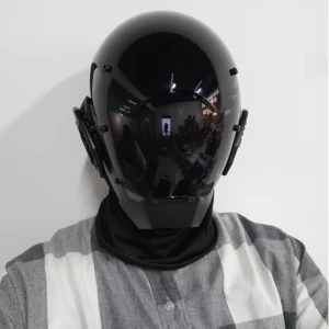 Personalized Black Cyberpunk Mask Cosplay Mechanical Sci-fi Gear Cyberpunk Helmet Mechanical - Image 3