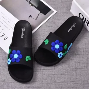 2024 Women's Slippers Fashion Summer Lovely Ladies Casual Slip on Beach Flip Flops Slides Indoor Shoes Flower Non-slip Platform - Image 2