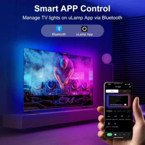Tv Led Backlight with RGBIC Gamut Sensor App Control Smart Screen Music Sync 55-75 Inch TV for PC Gaming Room Atmosphere Lights - Image 3