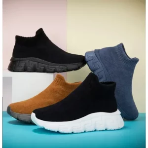 Womens Sneakers New Slip-On High Tops Women Sneakers Brand Fashion Breathable Men City Leisure Sock Shoes Female Tennis Trainers - Image 6