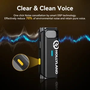 Hollyland Lark M1 SOLO Wireless Lavalier Microphone 8H Worktime 200m Range for Interview Vlog Live Streaming Wireless Microphone - Image 2
