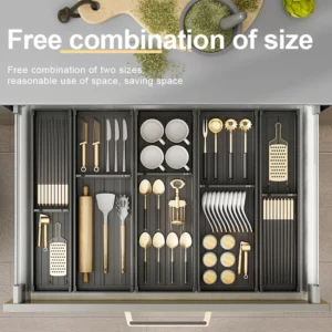 Kitchen Adjustable Dish Rack Under Cabinet Drawer Spoon Chopstick Storage Holder Retractable Spacing Drying Disc Shelf Organizer - Image 2