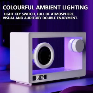 Retro Bluetooth Speakers Portable Alarm Clock HiFi Stereo Wireless Subwoofer Ambient Light Speaker Desktop Game Sound Box - Image 3