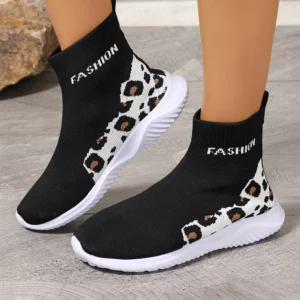 Designer Shoes for Women High-top Sock Sneakers Women Trendy Sports Shoes Women Mesh Breathable Jogging Walking Ladies Shoes - Image 1